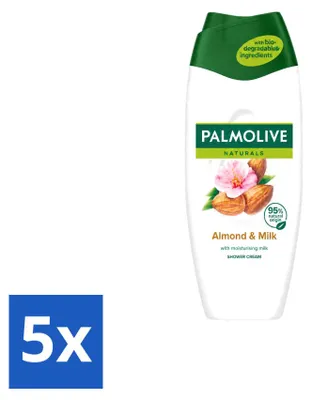 Produktbild von 5 x Palmolive Naturals Douchecreme Mandel & Milch - 500 ml - Vorteilspackung - 5 Stücke