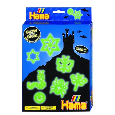 Produktbild von Hama Midi 3414 Kleine Geschenkpackung NACHTLEUCHTEND Bügelperlen Set 1500 Perlen