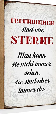 Produktbild von Holzschild Spruch 20x30cm Freundinnen sind wie Sterne