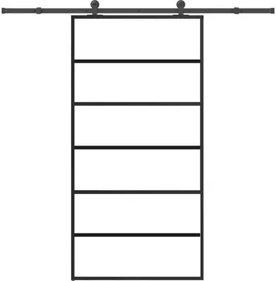 Image de Porte coulissante et quincaillerie ESG verre et aluminium