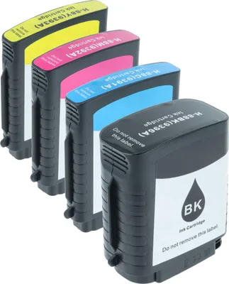 Produktbild von vhbw 4x Tintenpatronen kompatibel mit HP Officejet Pro L7650, L7680, L7588, L7600, L7550, L7580, L7400, L7500, L7000 Drucker + Chip (Kompatibel)