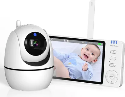 Produktbild von OKA  5" Baby Monitor Temperaturüberwachung Digitalzoom Babyphone mit Kamera
