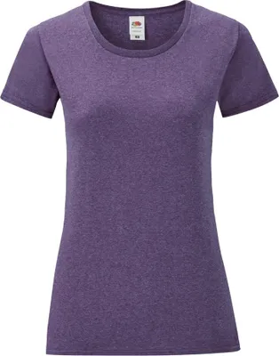 Produktbild von Fruit Of The Loom Damen T-Shirt Iconic, kurzärmlig PC3400 (S) (Violett meliert)