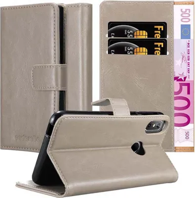 Obrázok produktu pre Cadorabo kryt pre Cubot J3 PRO ochranný kryt v hnedej farbe obal na mobilný telefón puzdro typu kniha puzdro
