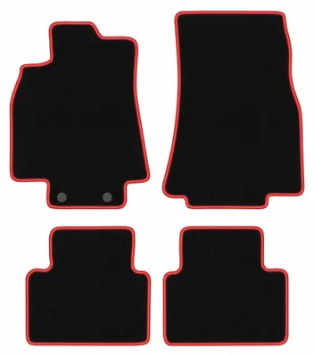 Immagine prodotto di Tappetini in moquette per Mercedes A- Klasa W169 2004-2012 (hatchback) – set 4 pezzi, nero/rosso, su misura – Wielganizator CARLUX
