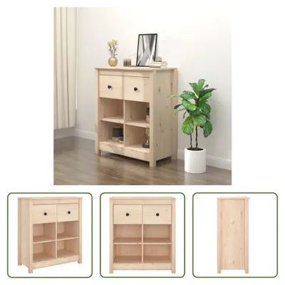Produktbild von The Living Store Sideboard 70x35x80 cm Massivholz Kiefer