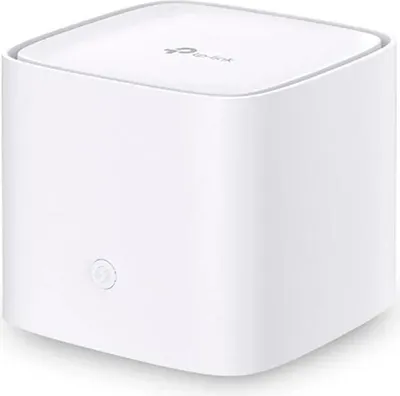 A white TP-Link Wi-Fi router is shown from a front-diagonal angle against a white background.