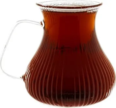 Image de Verres à thé stylés au design en relief - lot de 6 avec anse, 200 ml
