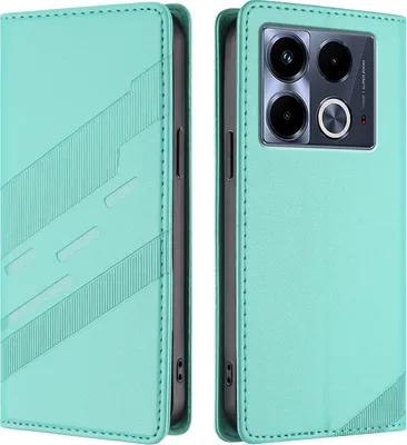 Image de Etui pour Infinix Note 40 4G, étui portefeuille en cuirPolyuréthaneavec fente pour cartes et fonction Türkis stand