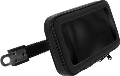 Image de Support moto / vélo Rétroviseur, poche étanche pour téléphone portable - Noir
