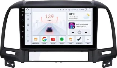 Produktbild von Autoradio mit Bluetooth, CarPlay & Android Auto für Hyundai Santa Fe 2 (2006-2012) – S-Serie Android, 3GB RAM, 32GB ROM, 1280x720 QLED, Octa-Core CPU, Day/Night UI, RDS, USB bis 2TB, ADAS DVR, Rückfahrkamera, Doppel DIN