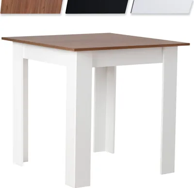 Produktbild von MIADOMODO® Esstisch - Quadratisch, 80x80x76,5 cm, für 4 Personen, aus MDF, Platte in Braun, Klein - Küchentisch, Esszimmertisch, Speisetisch
