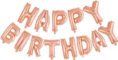 Image de Folieron Texte Happy Birthday Rose Gold