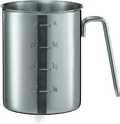 Produktbild von Famanu Messbecher aus Edelstahl, 12 cm - Hochwertige Küchenhilfe