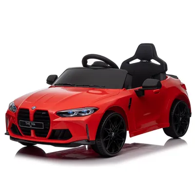 Productafbeelding van BMW M4 kinderauto, 2.4G met afstandsbediening voor ouders, 3 snelheden instelbaar, vermogensindicator, USB, MP3, Bluetooth, LED-verlichting, gemakkelijk te vervoeren