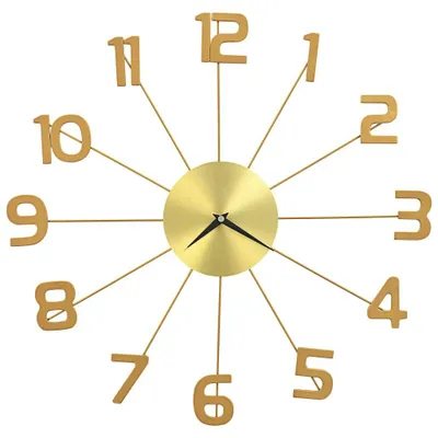 Produktbild von vidaXL Wanduhr Metall 50 cm Golden