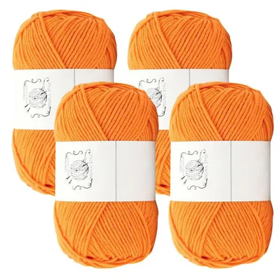 Strickgarn-Set, 4 Stränge Baumwolle, 400 m, bunt