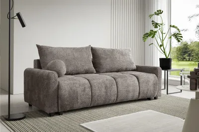 Produktbild von Sofa 3-Sitzer mit Schlaffunktion GIANA Stoff Soft Braun