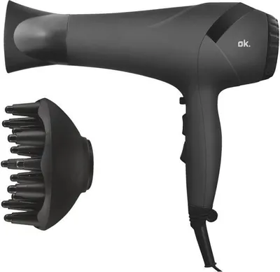 Obrázek produktu pro OK. OHD 4211 B, Černá, Plast, 1,8 m, 2200 W, 220-240 V, 50 - 60 Hz