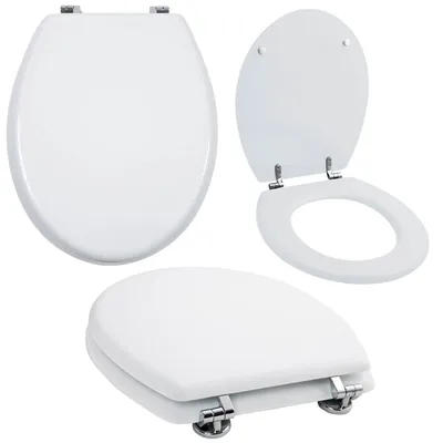 Produktbild von Grafner® WC Sitz aus MDF weiss Toilettendeckel