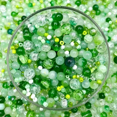 Imagen del producto de Zsail: 250 gramos de cuentas de vidrio de colores, perlas de imitación de piedras preciosas, cuentas de vidrio redondas de 8-10 mm, tamaño mini
