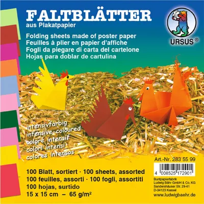 Produktbild von URSUS Faltblätter "Intensiv" (B)150 x (H)150 mm 65 g/qm 100 Blatt