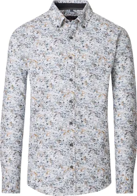 Produktbild von CASAMODA Freizeithemd Langarm Button-Down Casual Braun gemustert M