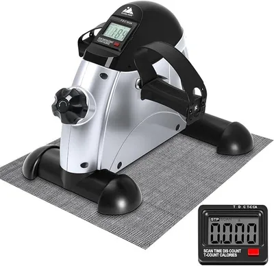 Zdjęcie produktu dla Rower stacjonarny Mini Fitnessbike, pedałowy rower rehabilitacyjny, urządzenie do ćwiczeń rąk i nóg z wyświetlaczem LCD, rower stacjonarny, sprzęt fitness do użytku domowego i biurowego