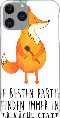 Produktbild von Mr. & Mrs. Panda Iphone 11 Pro Handyhülle Fuchs Koch - Weiß - Geschenk, Bäcker, Chefkoch, Handy Case, Premium Kunststoff, Hunger, Lustig, Hungrig