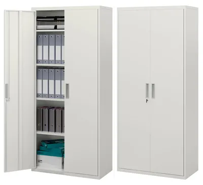 Produktbild von HOMCOM Aktenschrank, Büroschrank mit 2 Türen, verstellbarer Ablage, Weiß