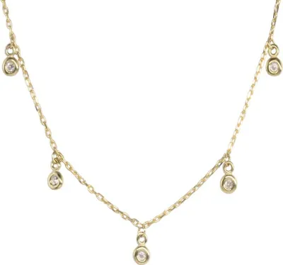 Produktbild von Damen Collier mit Zirkonia echt Gold 333 8 (kt) 45 cm lang verstellbar