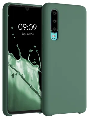 Produktbild von kwmobile Handyhülle für Huawei P30 Hülle - Case Silikon - Kabelloses Laden - Schutzhülle Cover in Tannengrün
