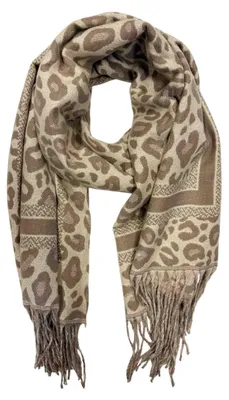 Obrázok produktu pre Šál s jemným leopardím vzorom, ideálny na jeseň a zimu
