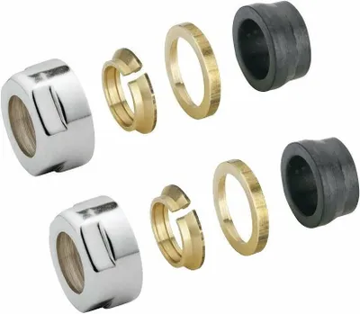 Produktbild von Sapho Messing-Klemmverschraubung 15mm, Edelstahl matt