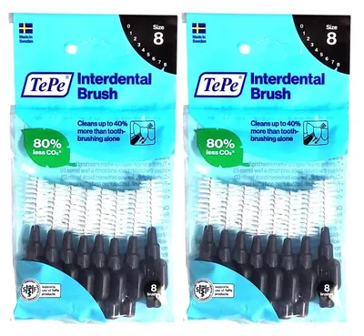 Produktbild von 2x8 TePe Original Interdentalbürsten - 1,5 mm schwarz