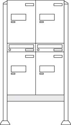 Produktbild von Burg-Wächter Anlage Paketboxen mit 4 Boxen  .eBoxx Anlage 4E & 2A (aufgeschraubt) AN 84418