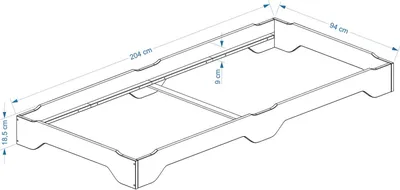 Produktbild von Stapelbett 2er Set Gästebett RONNY Einzelbett Stapelliege Kiefer massiv weiß Bett 90x200 cm Kinderbett Jugendbett