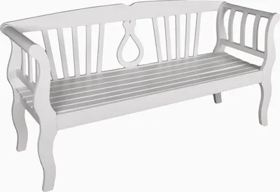 Productafbeelding van Tuinbank, bank voor 3 personen, eukalyptushout, wit gelakt,100%