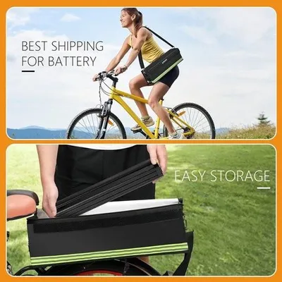 Immagine prodotto di Borsa per batterie per e-bike, ignifuga e impermeabile – conservazione e trasporto sicuri – 1 pezzo – 43 cm