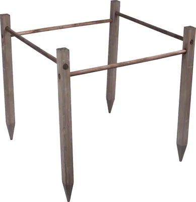 Produktbild von UNUS® Pflanzenstütze aus Holz, 50 cm hoch, Grau, Wetterfeste Rankenturm