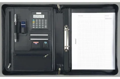 Immagine prodotto di Alassio® 30062 Raccoglitore ad anelli CARPO - A4, vera pelle, nero
