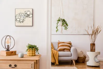 Produktbild von Coloray Hodiny Unikátní 30x30 cm  Tiché hodiny Pro obývací pokoj a kuchyň Nástěnné hodiny Plátno Bílé ručičky hodin - Asijské květiny