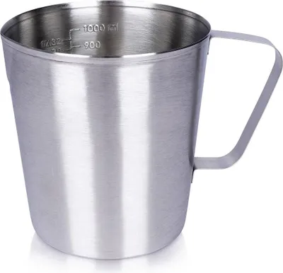 Produktbild von EXCELLENT HOUSEWARE Messbecher aus Stahl Becher mit Maßeinteilung für die Küche 1l