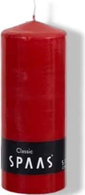 Produktbild von Spaas Zylinderkerze, rot, 8 cm Durchmesser, 20 cm Höhe, lange Brenndauer