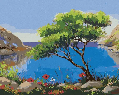 Image de Zuty - Peinture par numéros - PAYSAGE MARIN, 40 x 50 cm, sans cadre et sans toile tendue