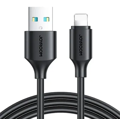 Zdjęcie produktu dla JoyRoom Kabel USB na Lightning 2.4A - 0.25m - Czarny - Szybkie Ładowanie KP31122