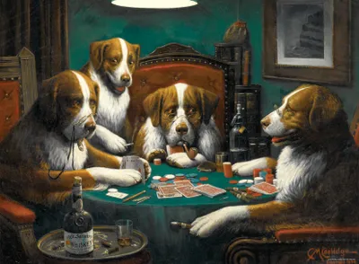 Image de D-Toys Puzzle Cassius Marcellus Coolidge Jeu de poker 1000 pièces