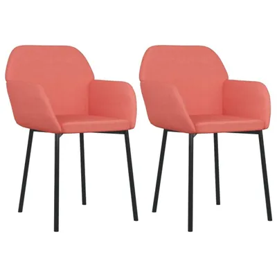 Produktbild von Esszimmerstühle 2 Stk. Rosa Samt