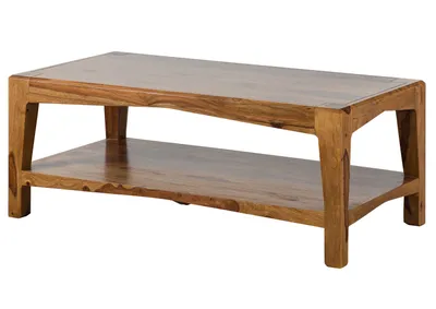 Image de MASSIVMOEBEL24 | ANCONA #101 Table basse en bois de sheesham - laqué / marron 115x60x45