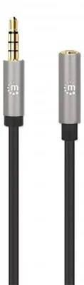 Image de MANHATTAN Audio-Verlängerungskabel Aux / 3,5 mm Klinke 1m